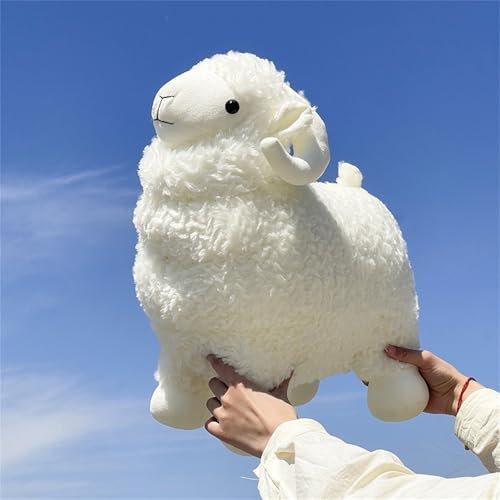 Schaf Plüschtier Süße Kuscheltier Schaf, kuschelig weich,riesen Schaf Kuscheltier,Plüschtier Lamm, Stofftier im realistischen Design, Sheep Weihnachten Geburtstag Geschenk Jungen (35 cm,Weiß)