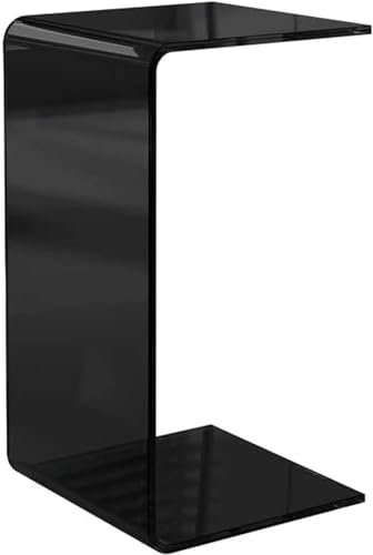 Lampada da tavolo in acrilico nordico a forma di C, design minimalista di lusso per piccoli spazi, trasparente, rettangolare, tavolo da spuntino, ideale per soggiorno