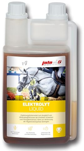 JuloVet Elektrolyt Liquid | 1 l | Ergänzungsfuttermittel für Pferde | Mit Vitaminen & Mineralstoffen