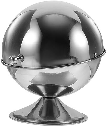 KICHOUSE Pot De Sucre En Acier Inoxydable 304 30 Oz Avec Couvercle à Ouverture Rotative Contenant De Sucre Pour Café Et Épices La Cuisine Accessoire Pratique