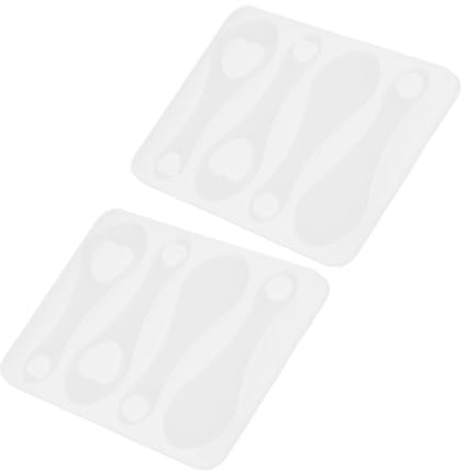 HOMSFOU Moule en Silicone pour Jeton de Chariot et Porte-Clés DIY, Lot de 2, Design Miroir Élégant, Résistant et Facile à Utiliser, pour Créations Artisanales et Décoration Personnalisée