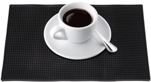 Tapis de café antidérapant de 45 x 30 cm, tapis de bar pour boissons froides et chaudes, protecteur de comptoir résistant aux déversements