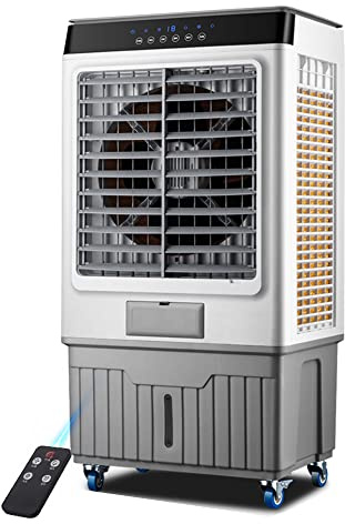 CVQJL Enfriador de Aire portátil con Control Remoto, Enfriador de Aire Industrial Comercial Grande, operación de Pantalla táctil, Capacidad de 60L, Ideal para el hogar o la Oficina