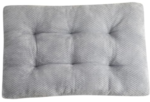 Hixingo Einfarbig Plüsch Hundebett Grosse Hunde, rutschfest MittelgroBe Katzenbett, Quadratisch Hundekissen, Bequem Flauschige Hundematte, für Balkon Wohnzimmer Reisen (Hellgrau,XXL-110x75cm)