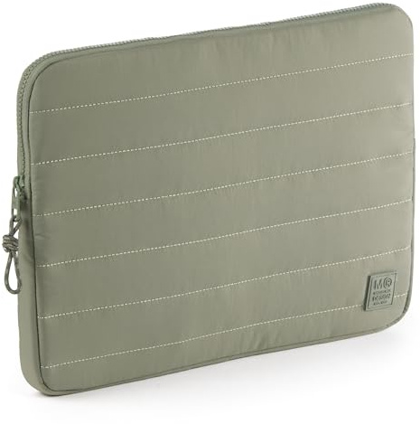 Miquelrius - Funda para portátil 15” y 16”, Diseño Acolchado, Ligera y Suave al Tacto, Tejido Repelente al Agua, Cierre con Cremallera de cordón