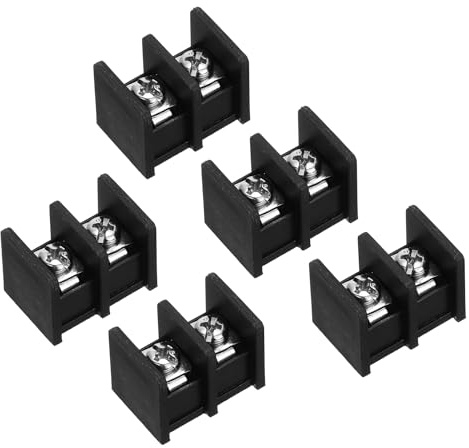 QUARKZMAN 5 Stück PCB-Klemmleiste, 11mm 2-polig 300V 20A Zaunartige Leiterplatten-Klemmenblöcke Einzelreihe