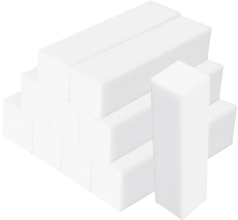 YPYMOD 10 Pcs Bloc Polissoir Ongles, 4 Faces Lavable pour Manucure, Carré éponge Lime à Ongles, pour Les Salons de Manucure, Le Diy Nail Art à La Maison