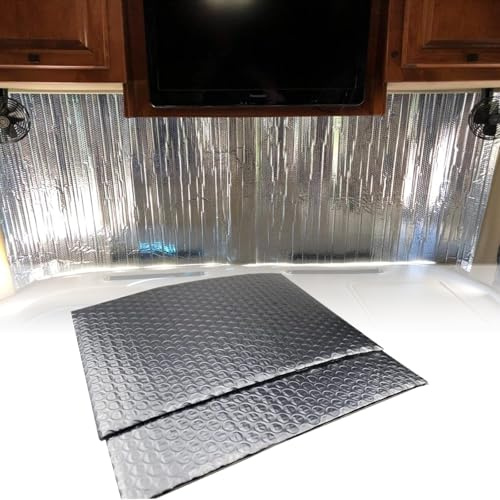 Wärmereflektorrolle, Aluminiumfolien-Wärmedämmfolie, reflektierende doppelseitige Luftpolsterfolie, Wärmedämmung für Boden, Dach(Größe: 1*10m)
