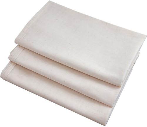 FESTFENDS 3 Pezzi Strofinacci da Cucina in Garza di Cotone 95X95 CM Panni Filtranti Professionali per Formaggio Yogurt e Olio Accessori da Cucina Multiuso Riutilizzabili e Cottura