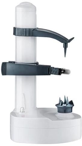 Xmccvt Pelador de verduras eléctrico,Pelador automático de patatas | Peladoras de zanahorias de máquina peladora de frutas de alta eficiencia para cocina, compacto de pepinos, pelador de frutas