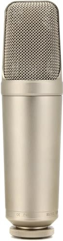 RØDE NT1000 Vielseitiges Großmembran-Kondensatormikrofon mit Nierencharakteristik für Gesangs- und Instrumentenaufnahmen, schwarz