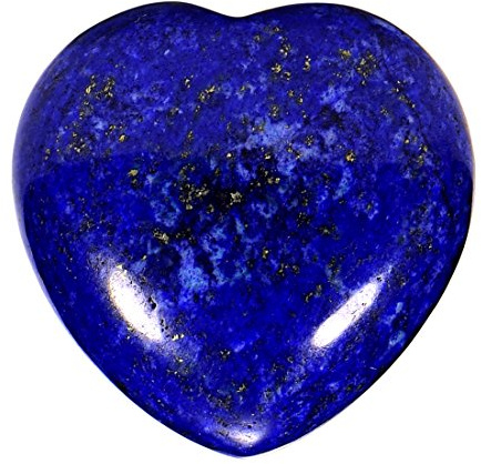 Morella Edelstein Lapislazuli Herz Glücksbringer Steinherz zum Mitnehmen 3 cm in Samtbeutel