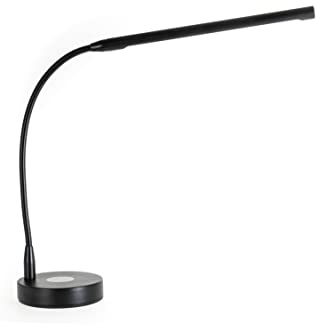 GEWA Pianolampe/Pianoleuchte/Notenpultleuchte - Berührungssensor - 39 LEDs - 3000 K - Dimmbar - 1200 Lux - USB Ladebuchse - Aluminium - Inkl. Netzteil - Farbe: Schwarz Matt