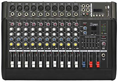 AFYH Studio Mixing Desks, DJ Mixer 10 channel sound mixer USB mixer amplifier interface controller Professional USB Karaoke Sound Mixing Console DJ music power audio mixer