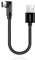 Aceyoon USB C Charger Cable 90 Degree, 0.2M Mini Right Angle Short Braided Type C Cable for iPhone 15, Huawei, Galaxy, Pixel (Black)