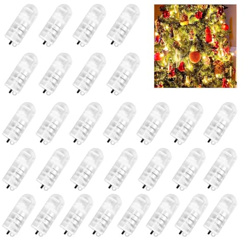 OCCOUMR Mini LED Ballons Lichter, 30er Set, Warmweiß | mit Schalter, für Ballon Papier Laterne Weihnachten Hochzeit Party Geburtstag