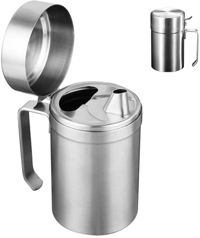 Stainless Steel Thermal Gravy Boat, 550 ml Stainless Steel Sauce Jug with Hinged Lid, Double Insulated Sauce Jug, Elegant Silver Sauce Jug, Thermal Gravy Boat, Sauce Cup, Sauce Bowl, Dishwasher Safe
