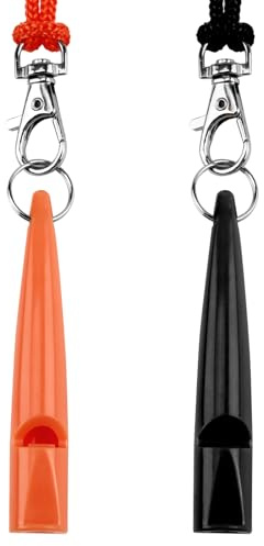 Dog Whistles for Recall, Dog Whistle to Stop Barking in Orange and Black with Whistle Band, Ideal for Dog Training, Recall Commands, and Daily Use, Loud, Durable, and Easy to Use for All Dog Breeds