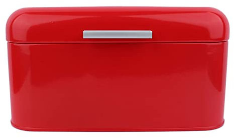 ZPSHYD Boîte à pain rétro en métal de couleur unie, grande capacité, boîte à pain vintage rouge, boîte de rangement pour pain, 40 cm de long