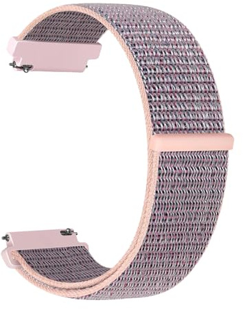 Aurrain 18mm Nylon Sports klockarmband Kompatibel Garmin Vivoactive 4S/3S/Venu 3s/2s/Watch GT5/Watch GT4/Forerunner 255s/ActiveS,Unisex klockarmband i mjukt nylon med kardborreband.