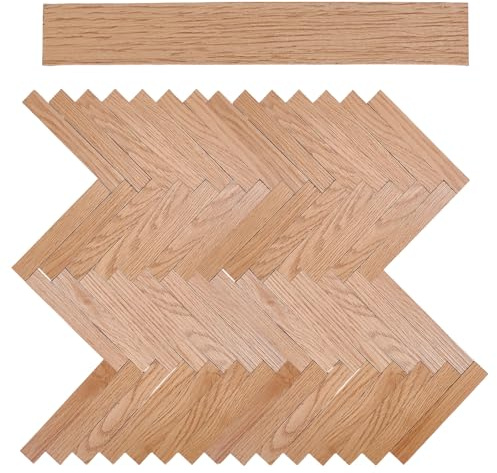 FREEBLOSS 50 mini papel tapiz de casa de muñecas de 3.9 x 0.6 pulgadas, tableros de PVC autoadhesivos, suelos de madera para casa de muñecas, accesorios de decoración de casa de muñecas, marrón claro