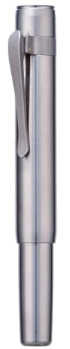 HONG DIAN, Mini penna stilografica M2 in titanio, pennino medio morbido e forma elegante, in metallo, con tasca corta, grigio titanio