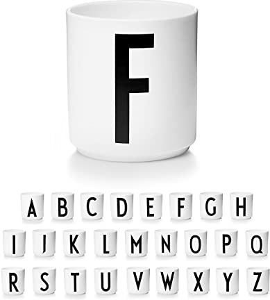 Design Letters Tasse Personalisiert A-Z | Weiße Tassen | Kaffeetassen Buchstaben | Kaffeebecher Porzellan | Personalisierte Tasse Weiß, Personalisierte Geschenke | Dekorativ Tasse mit Initialen 250 Ml