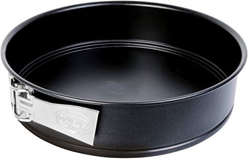 Dr. Oetker Springform Ø 24 cm, Kuchenform mit Flachboden, runde Backform aus Stahl mit Antihaftbeschichtung (Farbe: schwarz), Menge: 1 Stück