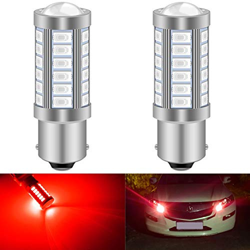 KATUR 2pcs 1156 BA15S 1141 7056 5630 33-SMD Rosso 900 Lumen LED Girare la Luce del Freno di Arresto della Lampadina della Luce del Segnale 12V 3.6W
