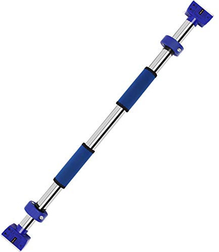 AhfuLife Klimmzugstange türrahmen Ohne Schrauben, Multifunktionales Verstellbare Türreck für Klimmzüge Türstock, Reckstange ohne bohren bis 400 lbs, ABS-Matten Keine Spuren Türreck Klimmzugstange