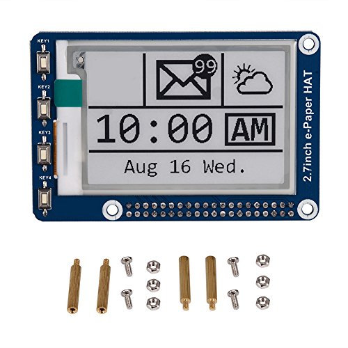 Annadue 2.7in E-Ink Display Hat Module, tabellone a 2 Colori, E-Paper LCD Display Hat, per 2B 3B Z_Ero Z_Ero W, Tablet Component, PC DIY Sets