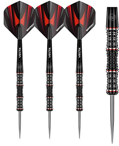WINMAU Mervyn King Special Edition 24 Gram Tungsten Darts with Prism Flights and Vecta Shafts (Stems)