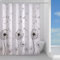 Gedy Blanco G-Desiderio 240 x 200, Fabricada en PES, 100% Impermeable, Acabado Negro, diseño R&S, Cortina de Ducha provista de 12 Anillas, 200 x 240 cm