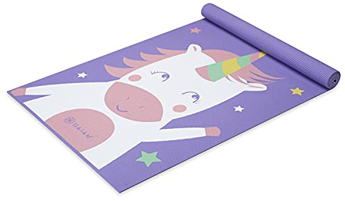 Gaiam Kids Yoga Mat Exercise Mat, Yoga for Kids with Fun Prints - Ideal for Babies, Active & Calm Toddlers and Young Children (60 L x 24 W x 3mm Thick) - Twinkle Toes