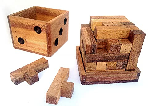 Logica Puzzles Art. Fünfundzwanzig - 3D-Knobelspiel aus Holz - Schwierigkeit 5/6 Unglaublich - Leonardo da Vinci Kollektion