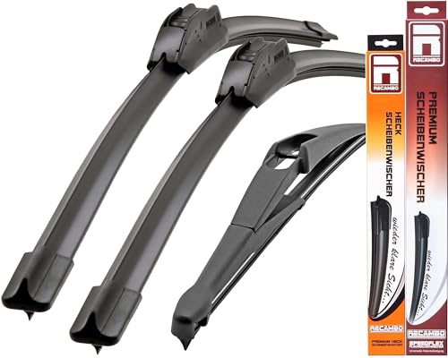 Recambo SCHEIBENWISCHER VORNE + HINTEN kompatibel für Mazda 5| TYP CR | BJ 2005-2010 (3er Set: 650mm / 400mm / 300mm)