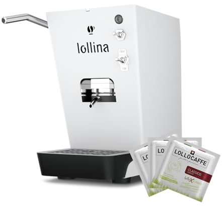 Lollo Caffè Macchina per Cialde Lollina Bianca + 40 Cialde in Omaggio