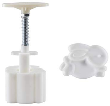 Yuly 50g Mooncake Mold With 3D Rabbit Stamp Hand Press Moon Cake Pastry DIY Bakeware 200g Mooncake Mold
