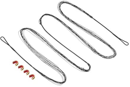 PATIKIL Corde d'arc de Remplacement avec 4 Points d'Encoche pour AMO 70, 14 Brins, Corde d'arc Classique Longue Traditionnelle, Noire