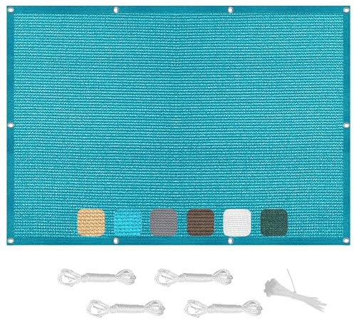 Sonnensegel, 1,8 x 3,5 m, HDPE, atmungsaktiv, Schattenstoff, Sonnensegel, Terrassenüberdachung, UV-Block, 98 %, mit Gratis Seil, für Hinterhof, Schwimmbad, Pflanzen, Himmelblau