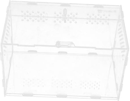 YARNOW Reptilienzuchtbox Aus Acryl Schlangenkäfig Tragbares Design 25 X 15 X 15 Box Für Eidechsen Schildkröten Schnecken