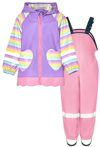 Playshoes Unisex barn regnset regnbyxor regndräkt (2-pack)