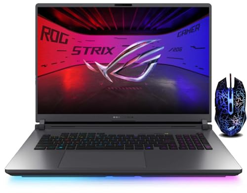 ASUS ROG Strix G18 (2025) Gaming Laptop, 18 2.5K 240Hz 16:10 Display Laptop, NVIDIA GeForce RTX 5080, Intel Core Ultra 9 275HX, 64GB DDR5 RAM, 4TB M.2 PCIe SSD, WiFi 7, Win11 Pro - Eclipse Gray