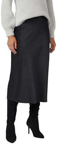 s.Oliver Black Label Ladies 2173927 Slim Fit Maxikjol, Grå/Svart, 20