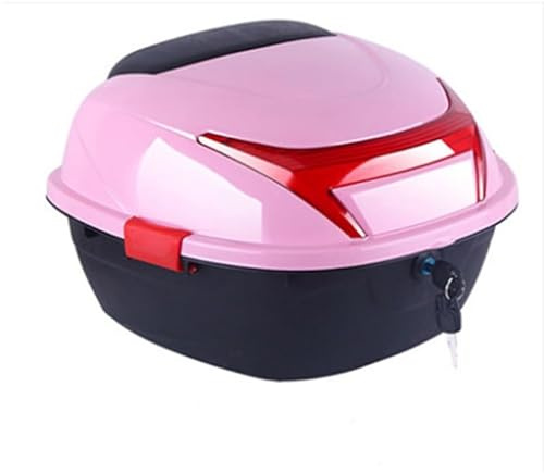 32L Motorbike Top Box for Motorcycle Trunk with Lock for Storage Helmet, Waterproof Luggage Case Tour Tail Case Top Box for Motorcycle Scooter Moped
