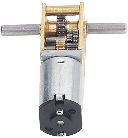 EIMSOAH Double Shaft Gear, DC Brushed Motor, Micro Brushed Reduction Motor with Mount 53RPM Low Speed Motor DC12V 1218‑N20