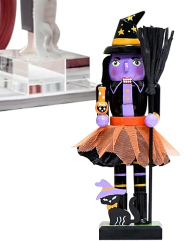 Casse-Noisette Halloween Decoration - Soldat Peint en Bois, Figure Festive | High Classic Nutcracker Statue avec Artisanat détaillé, Affichage de Saison décoratif pour Le Centre de Table, étagère,