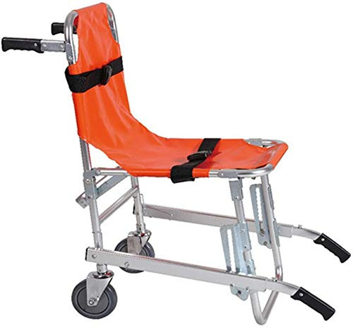 WOTZOV Silla de Ambulancia Plegable de evacuación de Emergencia - Silla de Escalera de aleación de Aluminio para Bomberos y Personal de Ambulancia - Elevador Plegable Liger