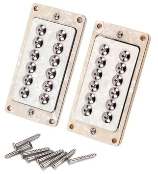 WHAMVOX Weißer Gmc30 Humbucker Tonabnehmer für E-gitarre mit Doppelspule und Daumenschraube aus Metall und Kunststoff zur Mikrofonieunterdrückung und Geräuschreduzierung
