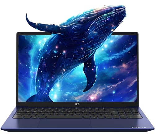 NIMO 15.6 Laptop-Computer, Win 11 Home, 16GB RAM 1TB SSD, Intel N100 CPU, Full HD, Wi-Fi 6, Fingerprint, 65W PD, Backlit keyboard, Slim Lightweight Notebook for Study, Work, Home, Blue